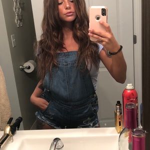 American eagle overall shorts